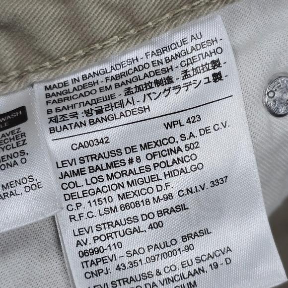 Levis 514 Pants Mens 28x32 Beige Regular Straight Low Rise Twill Office - Picture 4 of 13